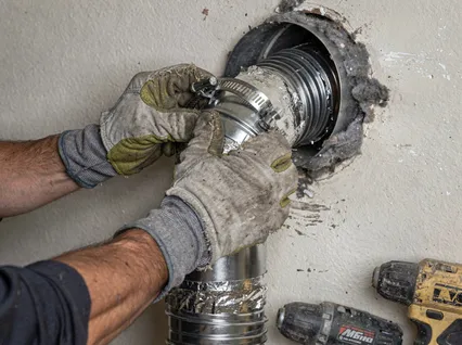 Dryer Vent Hose Installation in Waterbury