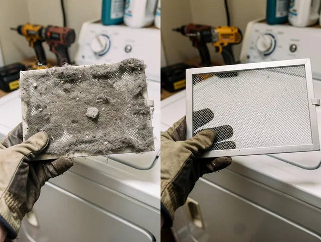 Professional lint trap cleaning by Waterbury Dryer Vent Cleaning in Waterbury