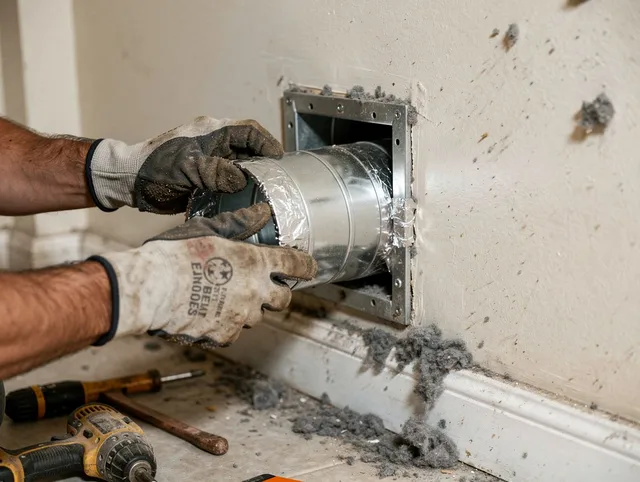 Professional dryer vent repair and installation by Waterbury Dryer Vent Cleaning in Waterbury